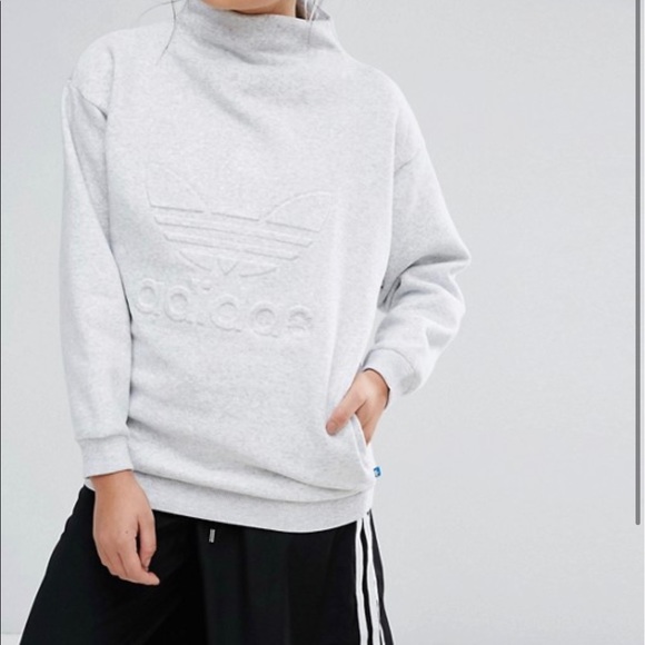 adidas high neck sweatshirt